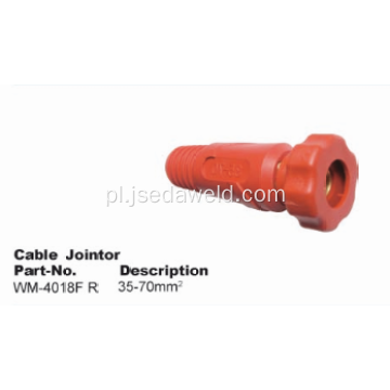 Kabel czerwony wtyczka i pojemnik 35-70 mm²